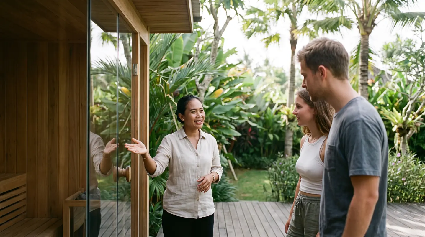 Article illustration: Does a sauna raise villa revenue in Bali? An owner's numbers